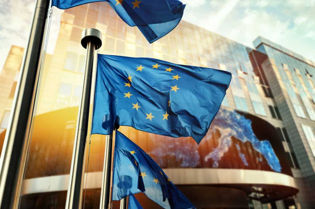 eu flagge brüssel