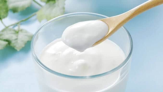 veganer Joghurt in einem Glas