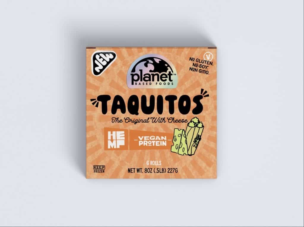 Planet Based Foods Taquitos Made with Hemp Based Meat