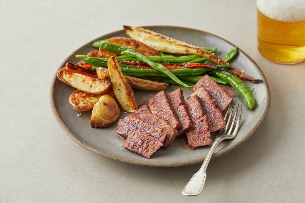 Steak auf Teller