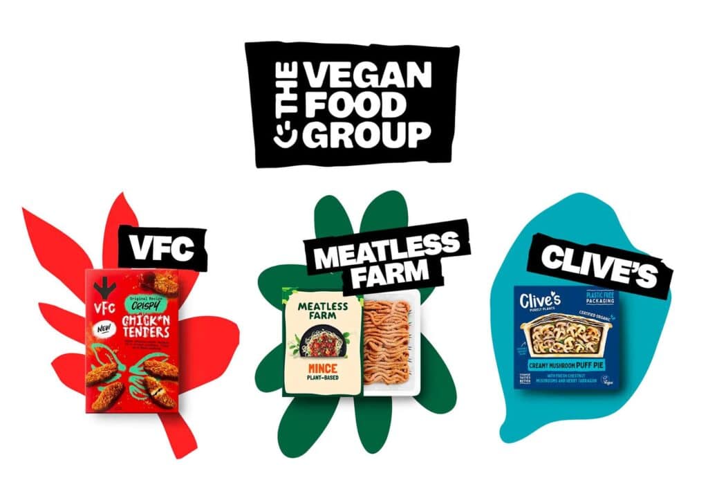 vegan food group vereint VFC, Meatless Farms, und Clive's
