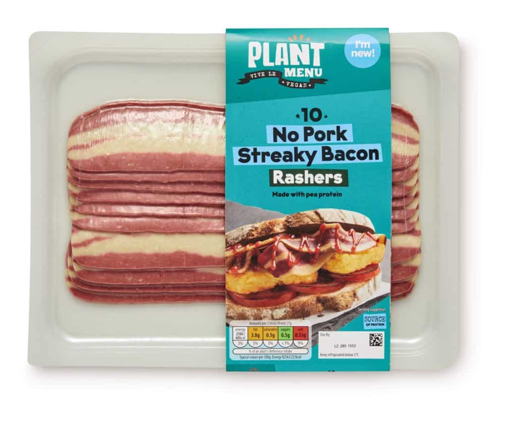 aldi uk plant menu no pork streaky bacon