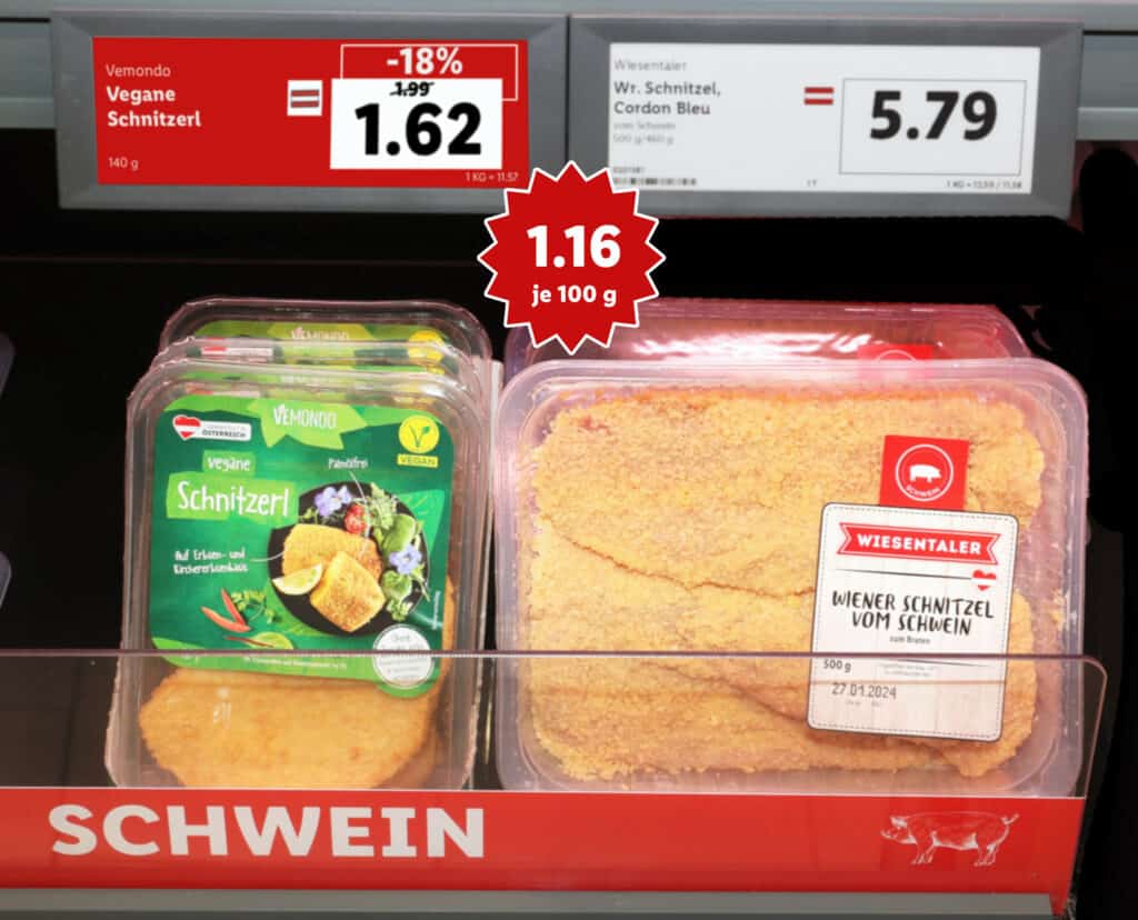 lidl österreich veganes schnitzel