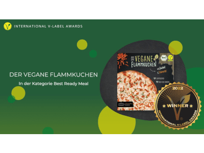 der vegane flammkuchen v label award