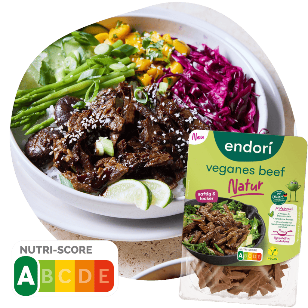 endori vegane Bowl mit pflanzlichem Natur-Beef