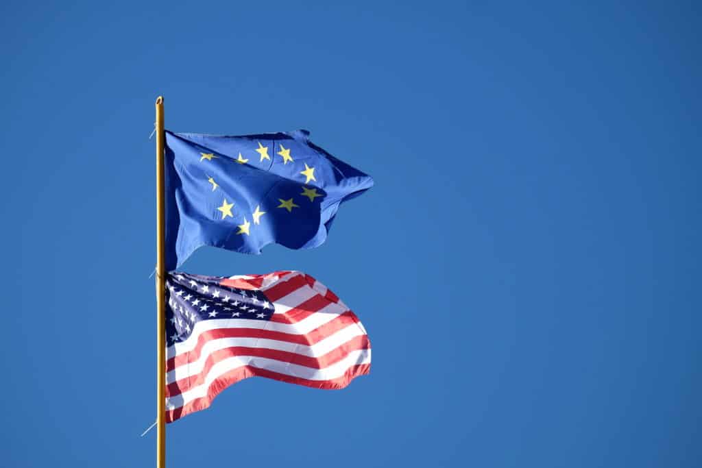 Europa flagge USA Flagge