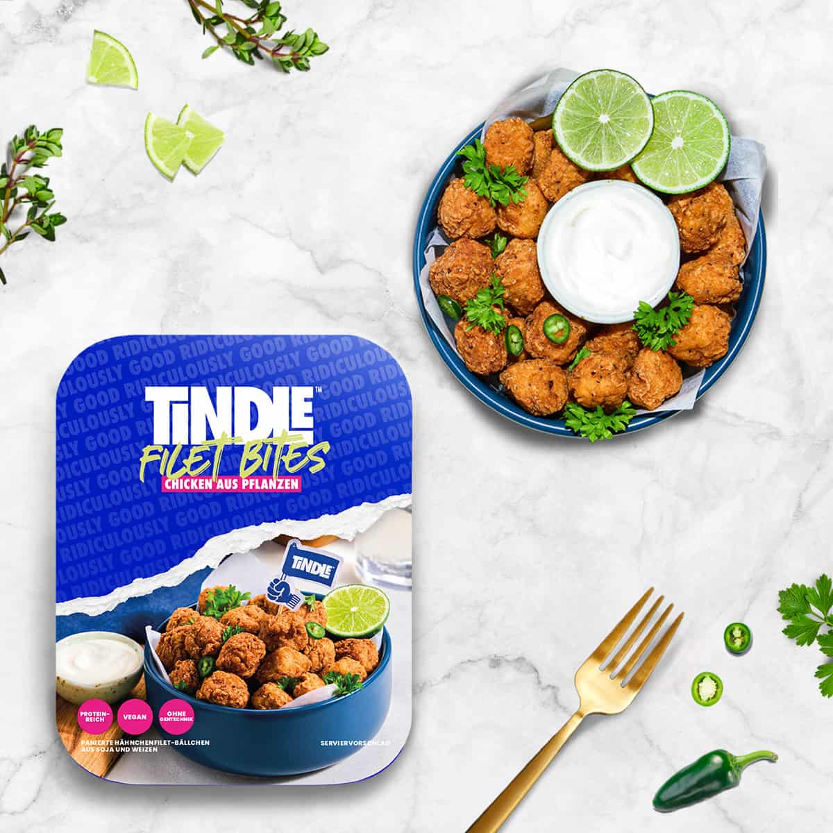TiNDLE Filet Bites Dish