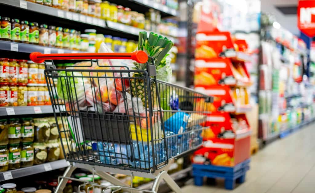 einkaufen im supermarkt