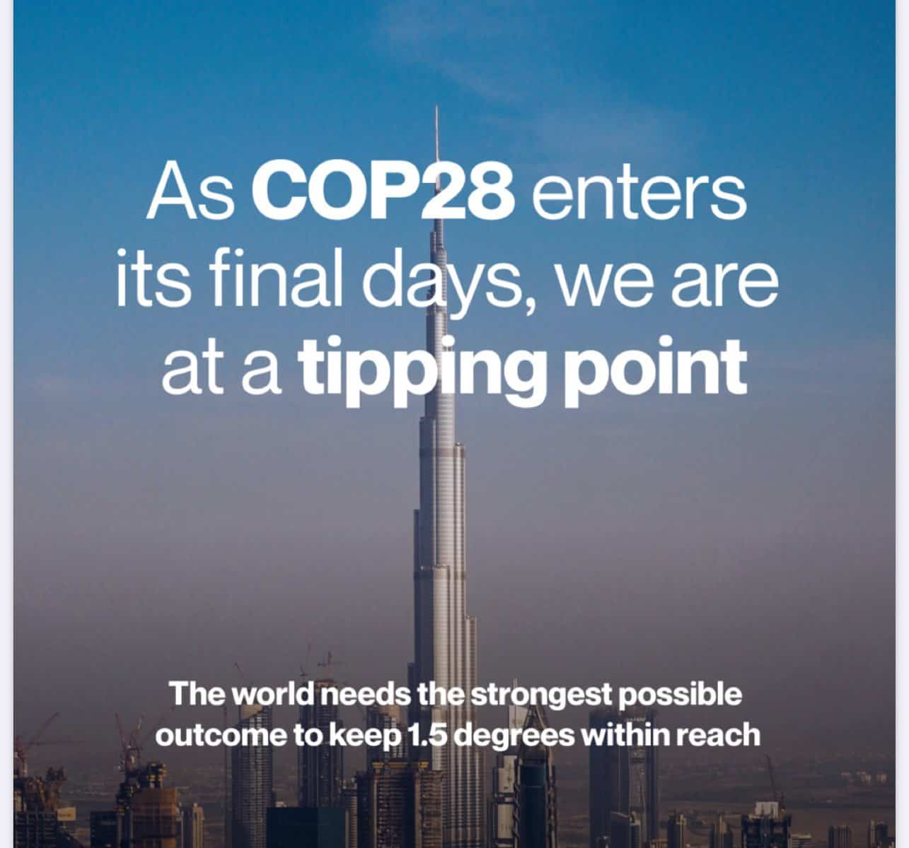 COP28 tipping point