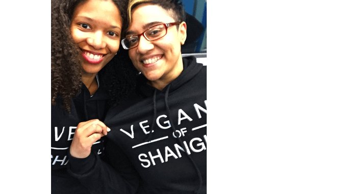 Chaniece Brackeen and Eve Samyuktha from Vegans of Shanghai