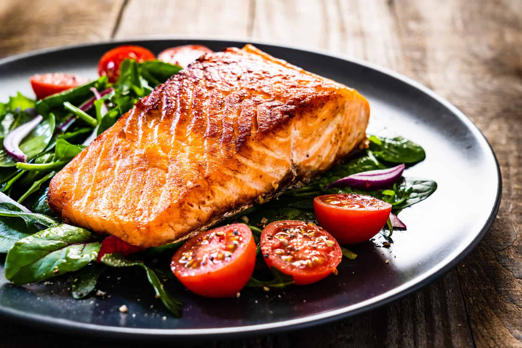 A salmon filet