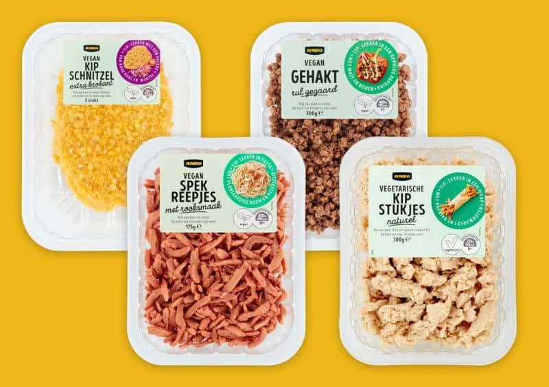 Jumbo announces that customers can purchase its private-label plant-based meat at the same price as the animal product.