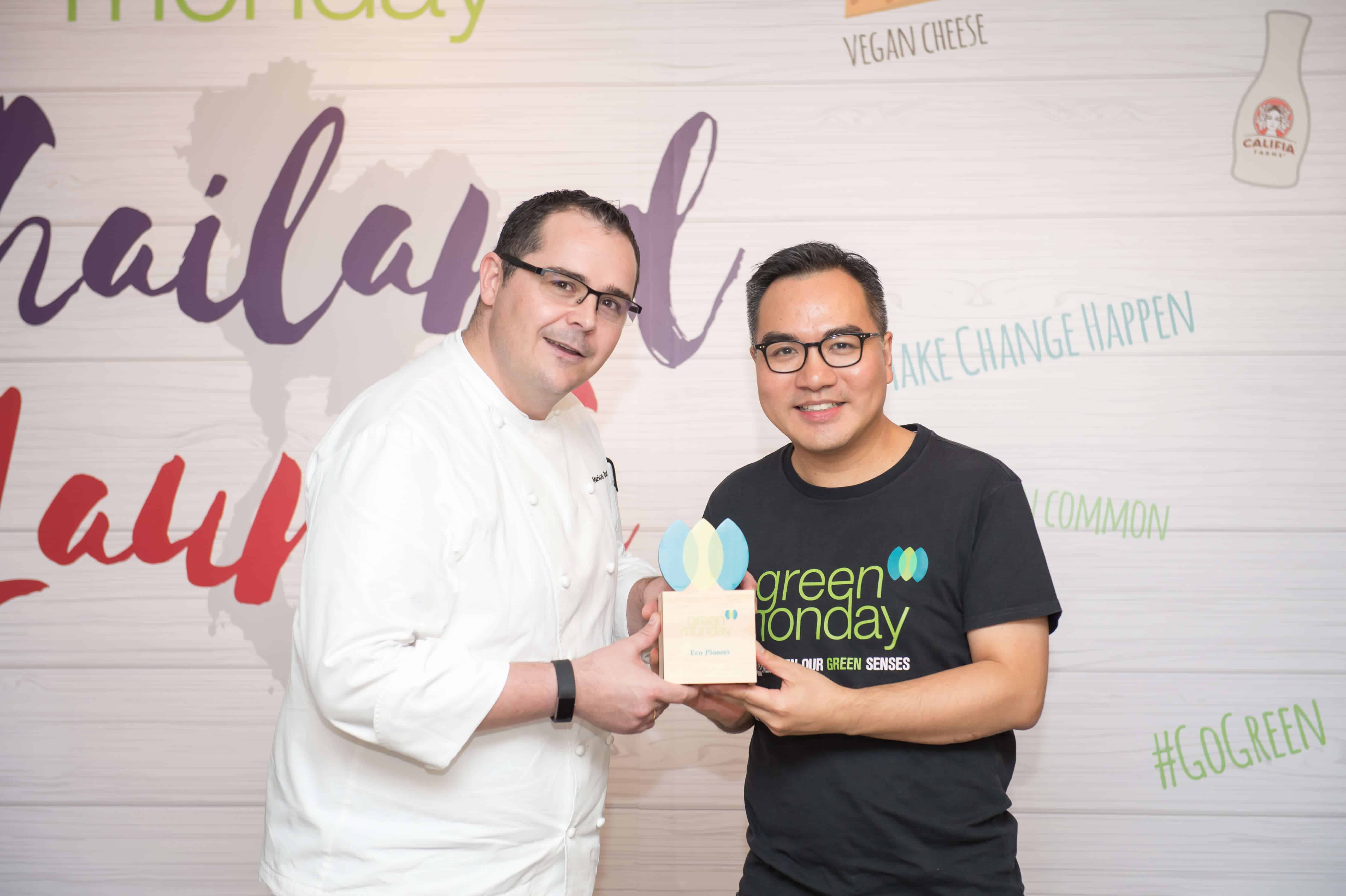 Markus Zuck, Executive Chef of Grand Hyatt Erawan & David Yeung, Founder and CEO of Green Monday