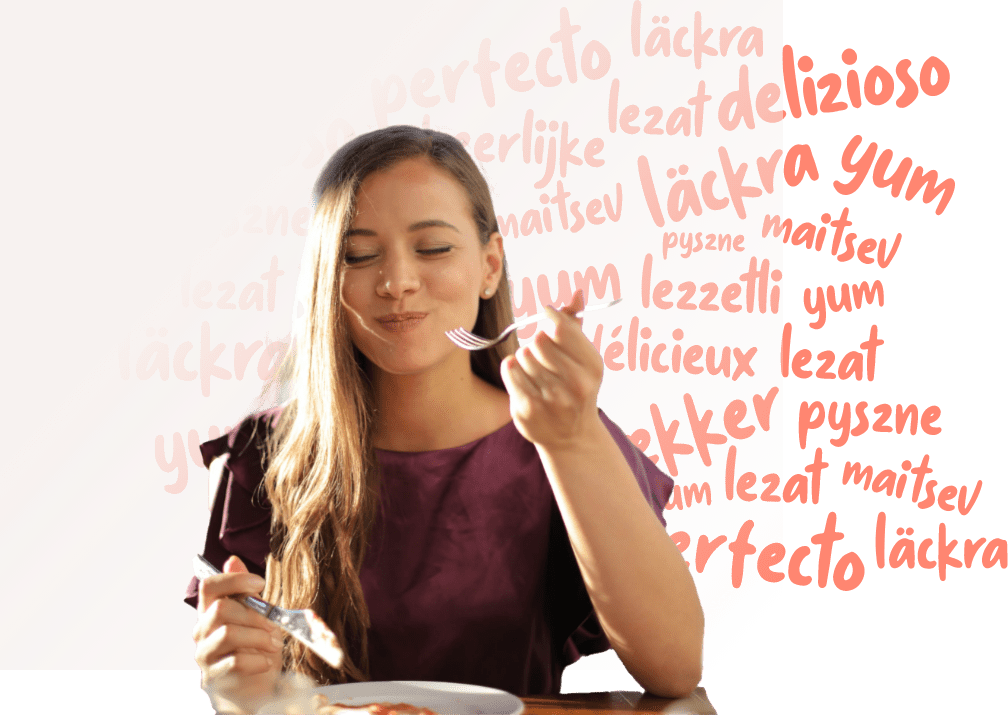 Millow woman eating