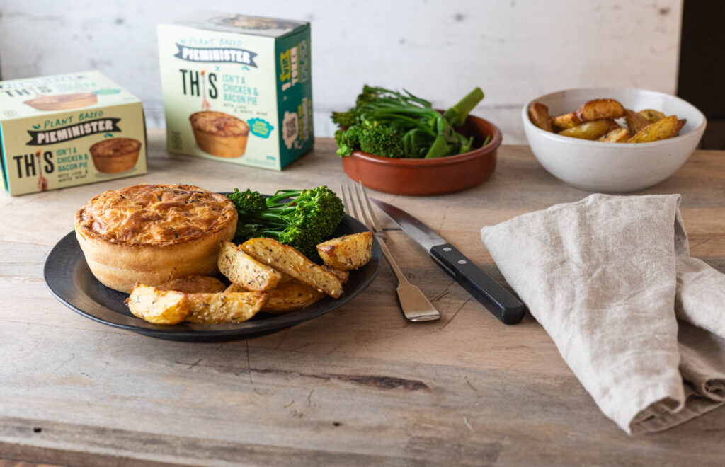 Pieminister and THIS launch vegan chicken and bacon pie