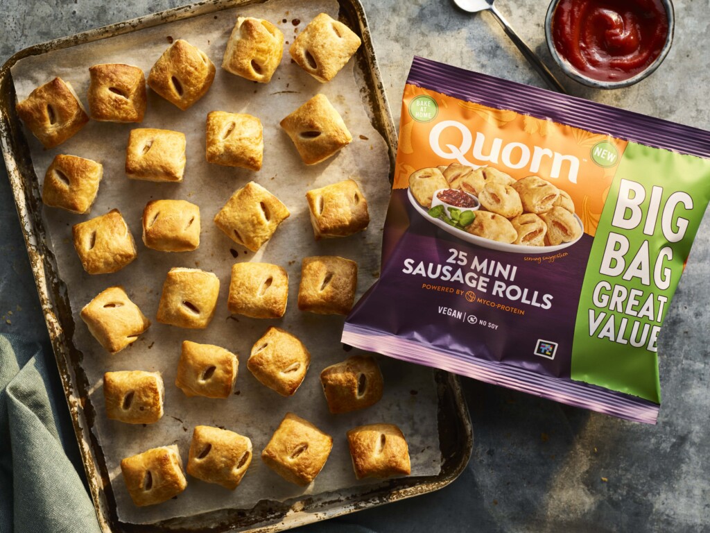 Quorn vegan sausage rolls with technology for visually impaired consumers