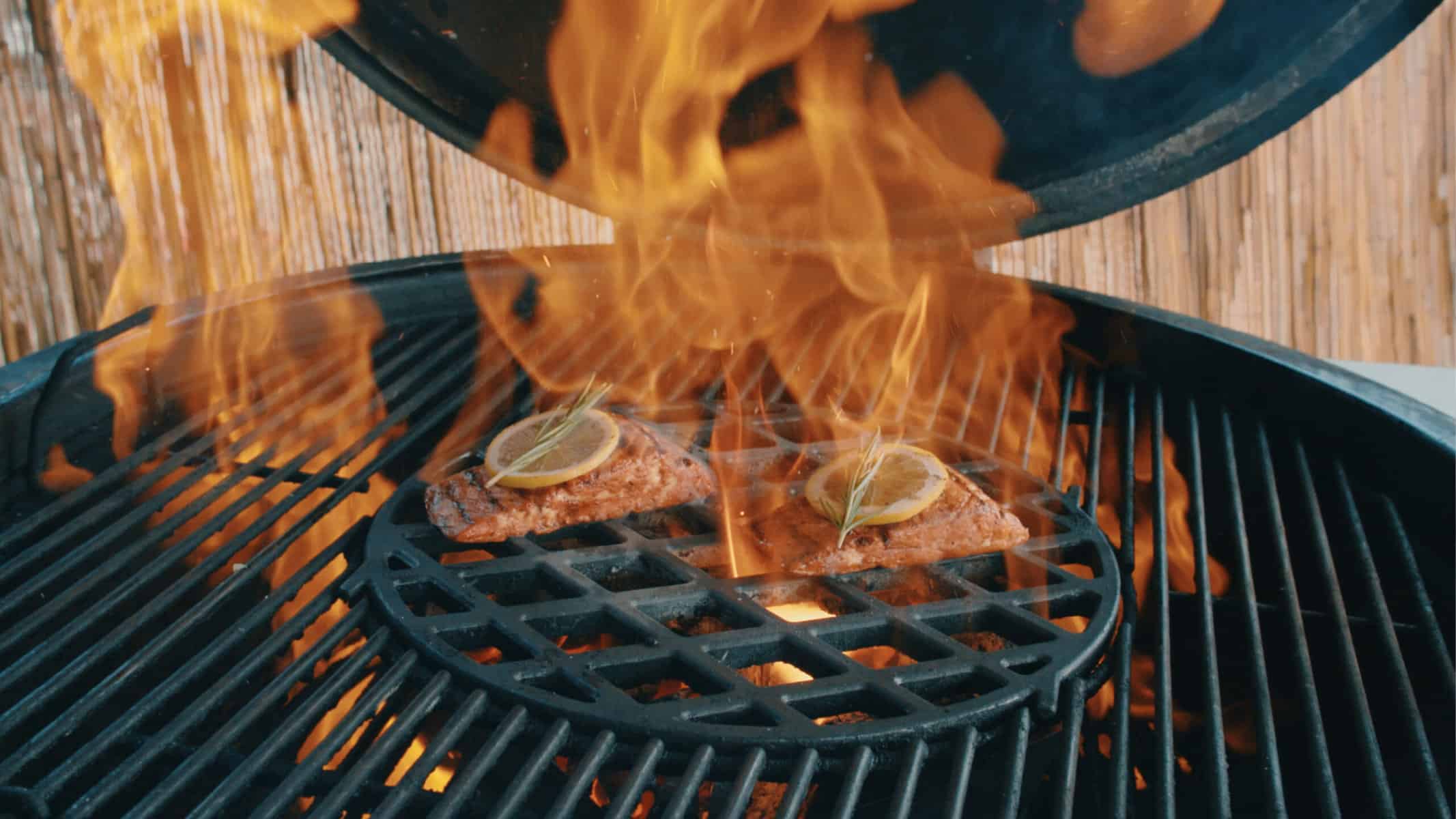 Revo Foods salmon filet on grill