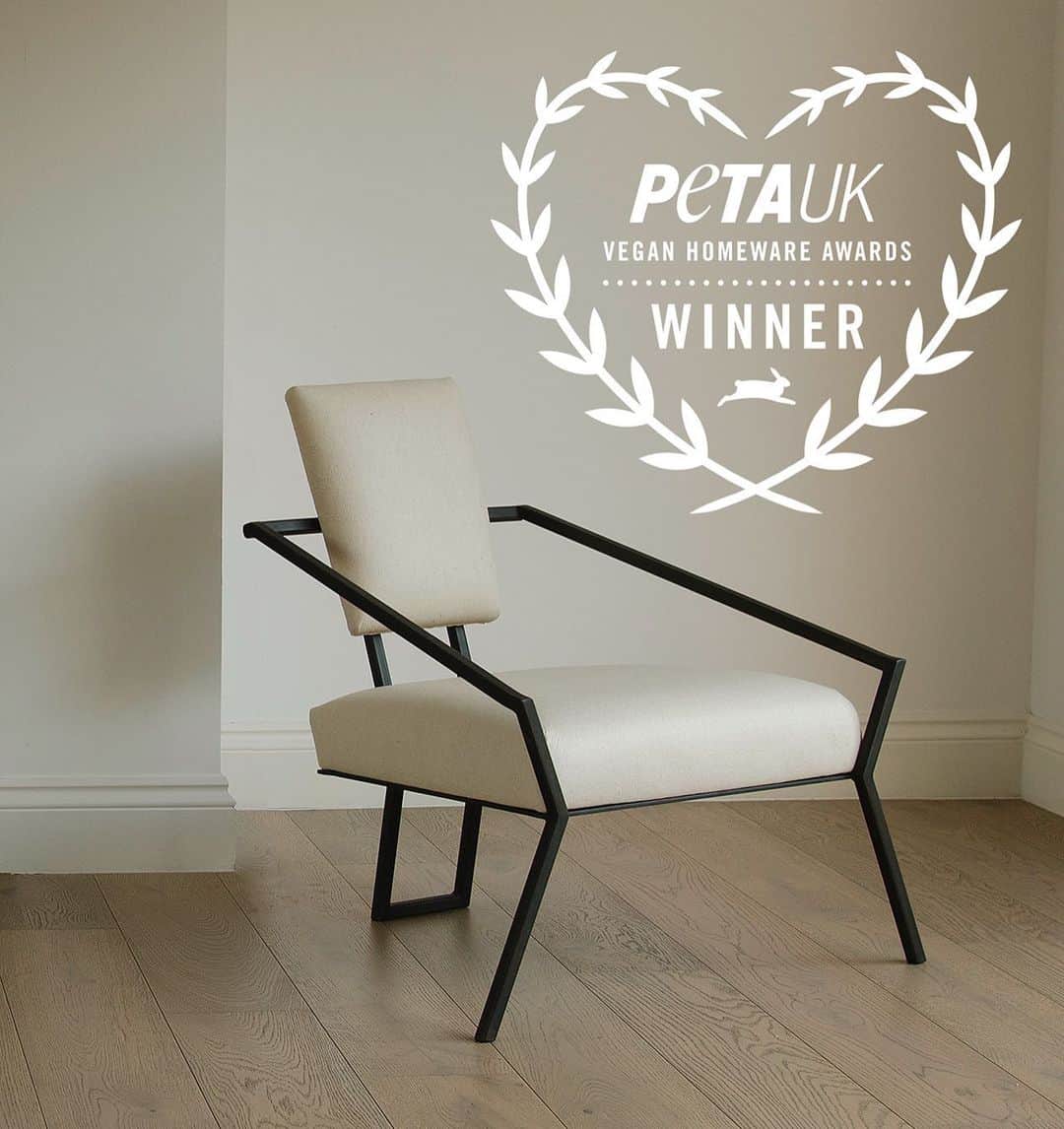 A chair upholstered with vegan leather Piñatex