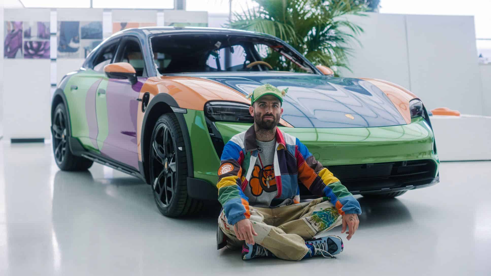 vegan leather interior porsche and colourful design by sean wotherspoon