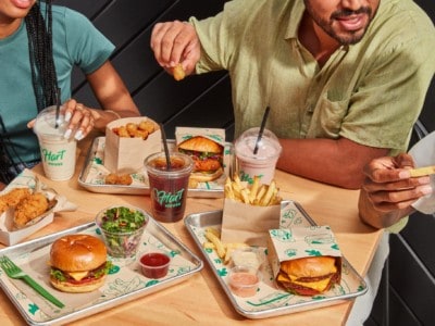 Vegan Fast Food on Table