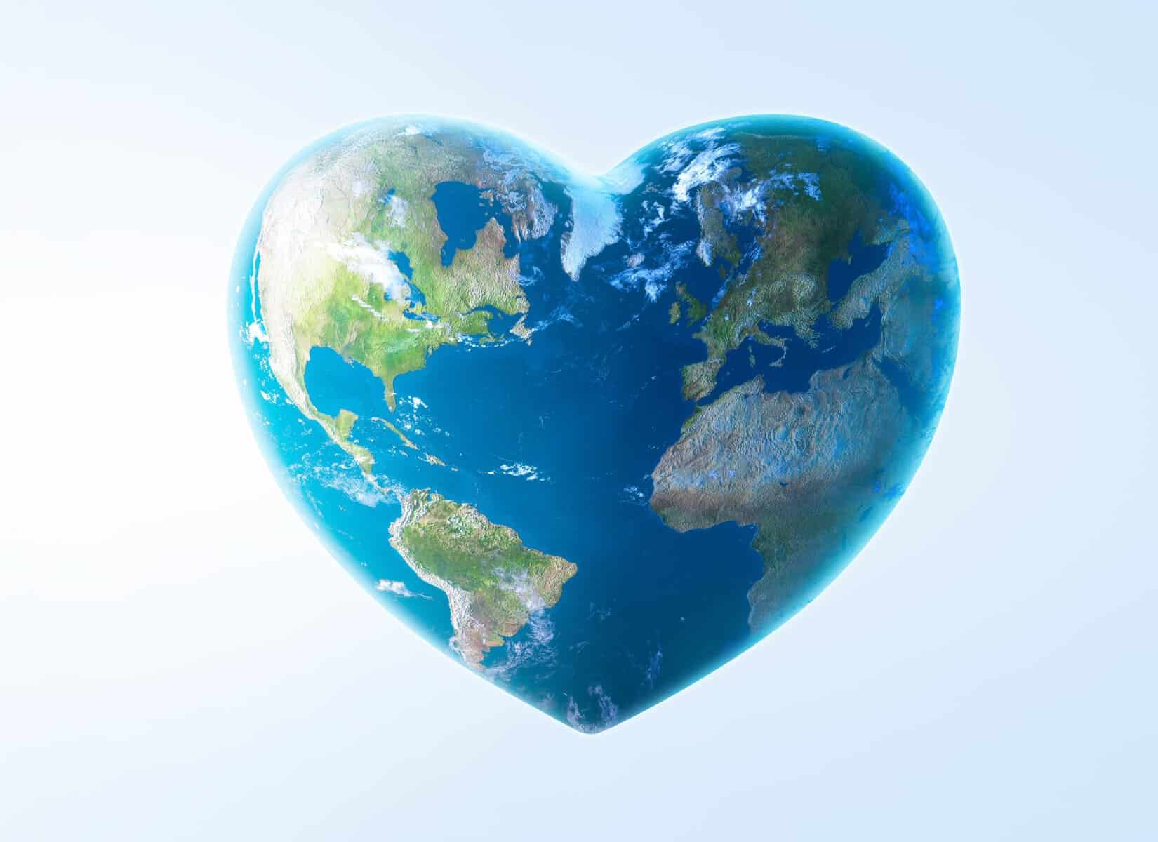 heart shaped earth