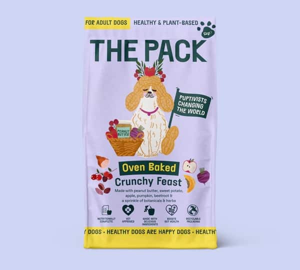 Vegan oven-baked dried dog food