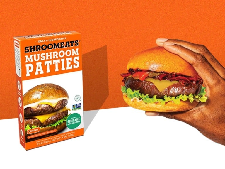 Vegan clean-label mushroom burger