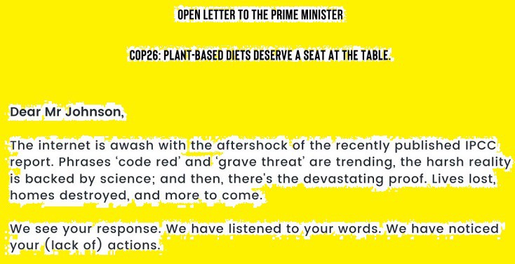 Heura letter Boris Johnson