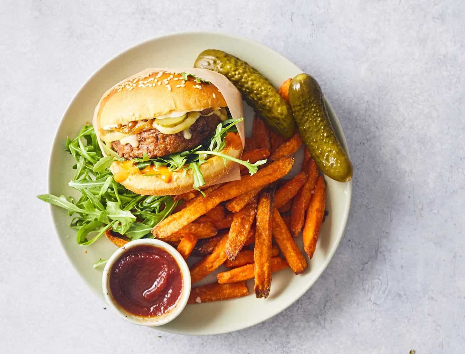a plant-based burger